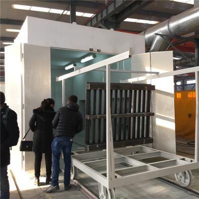 China Factory Electrostatic Powder Coating Spray Booth Together With Powder Coating Curing Oven for sale