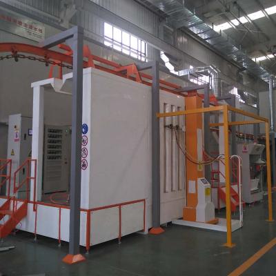 China Factory PP/PVC Powder Coating Spray Booth With Powder Curing Oven For Sale for sale