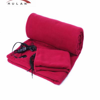 China Electric Car Fire Retardant Blanket, Heated 12 Volt Fleece Travel Throw For Cold And RV-Big Weather for sale