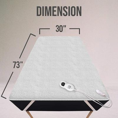 China Ultra-thick Flame Retardant Electric Cotton Fleece Spa Massage Table Warmer And Blanket for sale