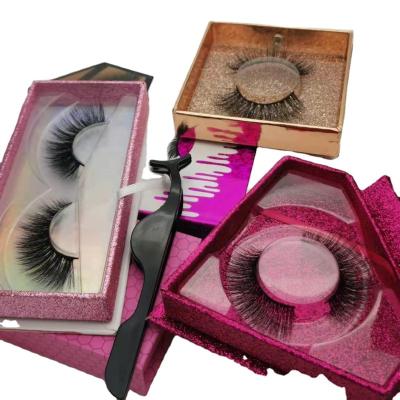 China Natural Faux Mink Eyelashes Vendor Customized Boxes of Mink Eyelashes 13-18MM Loop Faux for sale