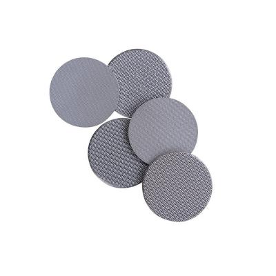 China Home Use Customized 304 316 Round Screen Metal Mesh Stainless Steel Sintered Filter Disc /plate for sale