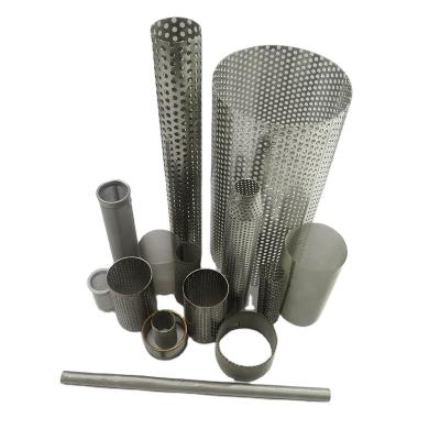 China Corrosion Resistance Stainless Steel 304 316 Perforated Metal Mesh Tube for Filter Liquids Solids and Air Filtration for sale