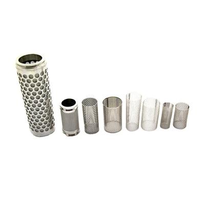 China Hotels Stainless Steel Perforated Metal Mesh Tube Round Cylinder Screen Wire Mesh Filter Tubes for sale