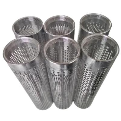 China Corrosion Resistance y strainer mesh cylinder 304 316 stainless steel perforated tube for sale