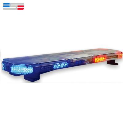 China PC Dome and Base Aluminum Vehicle Used Low Profile Strobe Flashing Secret Police Led Warning Light Bar for sale