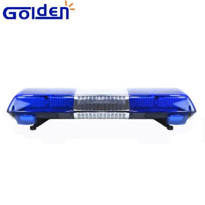 China PC Lense & Ambulance light bar police aluminum bass led lightbar blue color with siren speaker for sale for sale