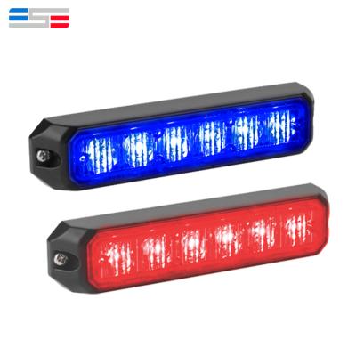 China Aluminum 18W Police and PC Lens blue emergency warning led strobe light for vehicle for sale