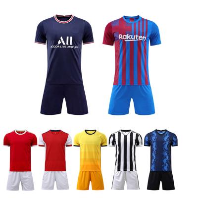 China Quick-drying comfortable and breathable soft in stock for football uniform fast delivery football uniform shorts football shirts custom soccer team jerseys set for sale