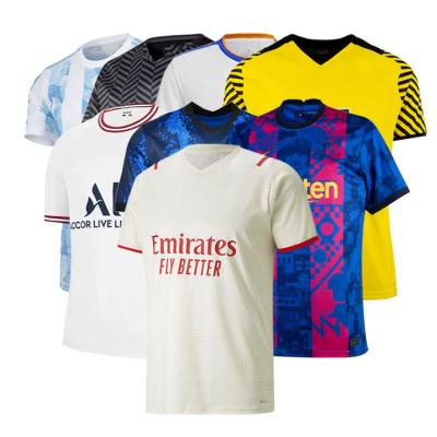 China Quick-drying breathable polyester sublimation soccer uniform custom thailand soccer uniform for sale