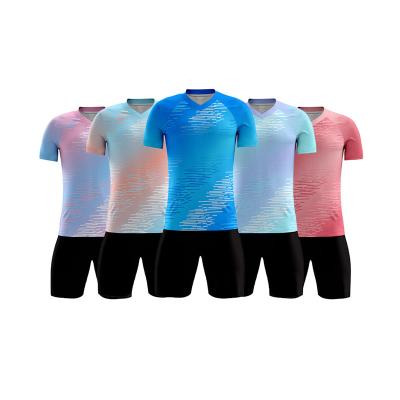 China Quick-drying comfortable and breathable soft in stock for fast delivery or customize soccer jersey set soccer jersey 2022 uniform for sale