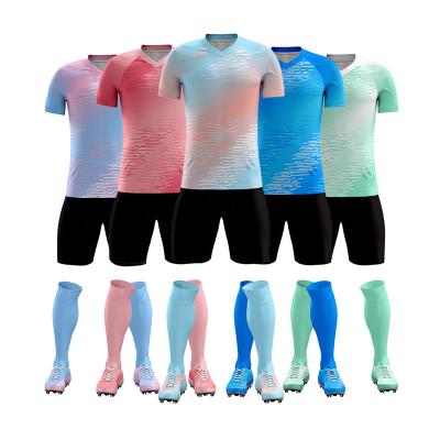 China Wholesale Popular Soccer Styles Stocks Comfortable Quick-drying Jersey Breathable Man Boy Kids Youth And Soft Soccer Uniform Wear Jersey Football 2022 for sale