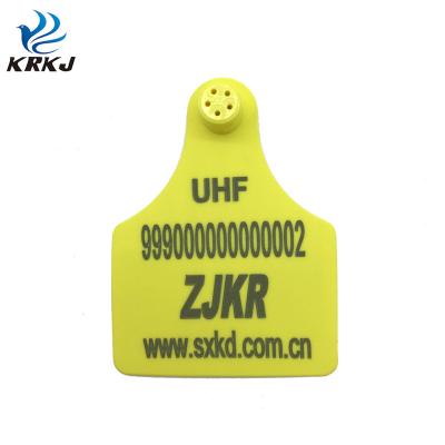 China Animal Husbandry KD532 78*59*51*58mm long range electronic rfid UHF male and female animal earings tag for sale