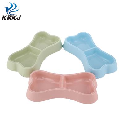 China Bone Bone Shaped Feeding Bowls And Double Pet Supper Feeders For Cats And Dogs for sale