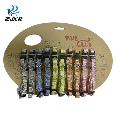 China Viable Daily Use Wholesale 10 Packs Classic Adjustable Cotton Pet Canvas Collar For Dog for sale