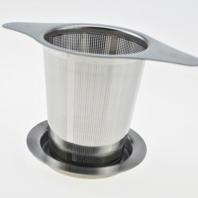 China Viable Double Handle Stainless Steel Coffee Tea Strainer Fine Mesh Filter Infuser For Loose Tea for sale