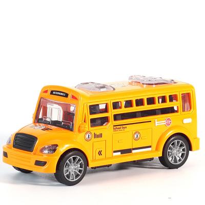 China Friction Toy Hot Selling Children Toys Car Open Door Car Pull Back Mini School Bus Toys Kids Diecast Toy Car for sale