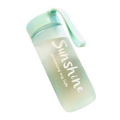 China Factory Wholesale 600ml Creative Outdoor Drinkware Custom Portable Water Bottle Matte Plastic Viable for sale