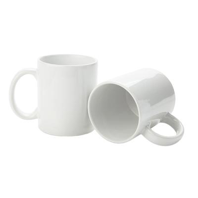 China Viable Sublimation White Ceramic Mug Half Travel Mug Set Cheap Ceramic Coffee Mugs Mugs With White Case for sale