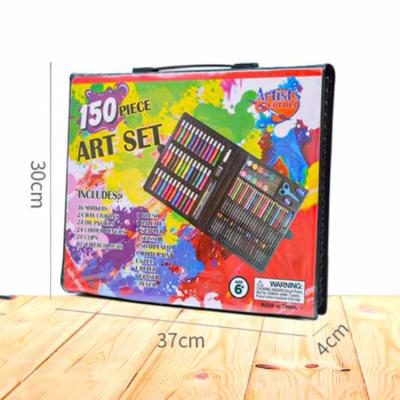 China Dropship high grade for artist hobbist.In stock Dropshipping Girls Boys Sketching Drawing Arts Kids Set Gift 150 Pcs Colors Pink Pastel Blue Painting OEM Crayon Pen ART Rainbow Colores set for sale