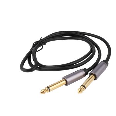 China Car 6.35mm 6.5mm To Jack Cable Gola Plated Bare Copper Guitar Cable Braided Audio Aux Aux. hi-fi noise converter) for sale