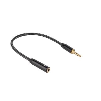 China Convert CTIA Car Gold Plated OMTP Earphone Audio Cable 4 Aux Plug Cables Nylon Braided OMTP Cable. Mobile All-Purpose Pole 3.5mm Mutual for sale