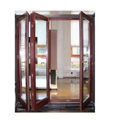 China Modern Give Back To Our Customers Patented Product Folding Exterior Glass Door Folding Glass Door System for sale