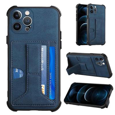 China Fashion Business Card Holder Cell Phone Shockproof Leather Shockproof Case for xiaomi redmi note 11 10 pro NFC poco X3 cover for sale