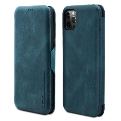 China High Quality Shockproof Flip Magnetic Suction Phone Case Leather Cover For iPhone 13 Pro Max for sale