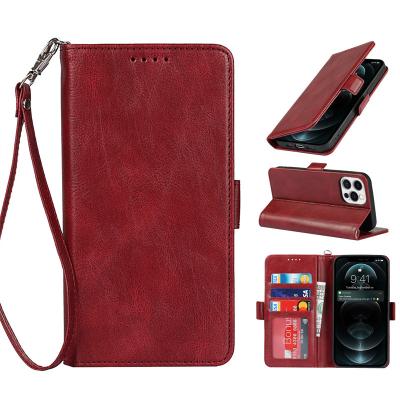 China Shockproof Luxury Flip Wallet Card Holder Phone Case Leather Cover For Samsung Galaxy S22 Ultra for sale