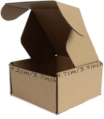 China Recycled Materials 4x4x2 Inches Brown Corrugated Cardboard Mailer Boxes, Recyclable Box Mailers, Shipping Boxes For Gift for sale