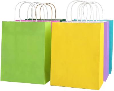 China Recyclable Cheap Custom Kraft Paper Gift Shopping Paper Bag With Logo Print for sale