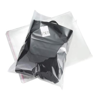 China Recyclable Durable Plastic Cello Bag 1.6 Mil Large Thick Clear Resealable Cellophane Self Adhesive Poly Seal Bags for sale