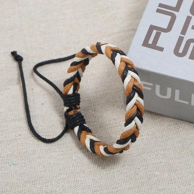 China The new line punk wax couples hand string national simple student leisure style hand-woven bracelets mix color for sale