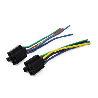 China Automotive 5 Terminals 5 Wires Relay Harness Socket Wiring Connector For Automotive Car Vehicle Wire Harness for sale