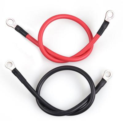 China Automobile Battery Cables 6 A.W.G. Power Inverter Cables with terminals for motorcycle, automotive, marine, solar cable for sale