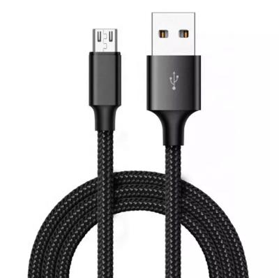 China Mobile Phone Nylon Braided Micro Data Y Cable USB Data Sync Mobile Phone Charger Fast Charging Cable For Xiaomi Android Phone for sale