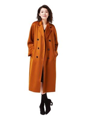 China Yolife 2021 Autumn Winter Cashmere Coat Mulberry Silk Waterproof High End Wool Coat Female Coat for sale