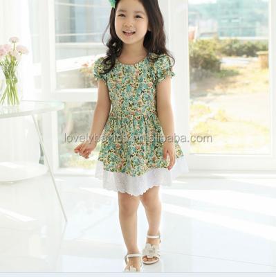 China 2014 Korea fashion breathable babies dress cute pink color children years 3 - 8 princess dress on sale child's dress for sale