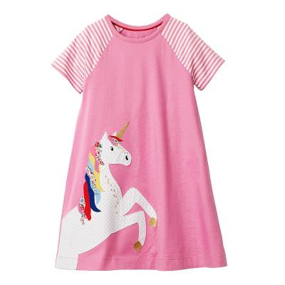 China Wholesale Anti-wrinkle Kids Christmas Unicorn Dress Kids Girl Children For Kids Wear for sale