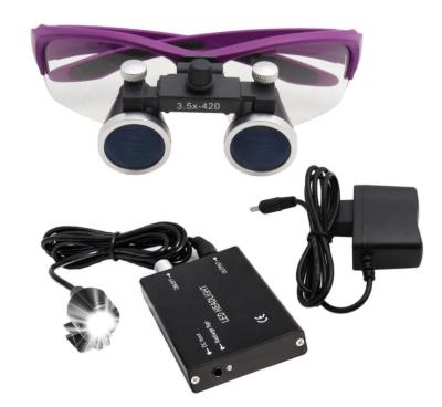 China High Quality Metal Dental Binoculars 3.5X 2.5X LED Surgical Magnifiers For Sale for sale