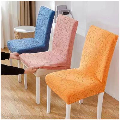 China One-piece seat cover Cloth arts pure color chair cover simple thickened hotel chair one-piece elastic chair cover manufacturers wholesale for sale