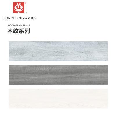 China Metallic Glazed Ceramic Wooden Floor And Wall Tiles Hot Sale Design Wooden Tiles for sale