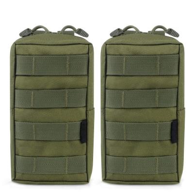 China Waterproof Tactical Compact Pouch 2 Pack Molle Pouches Molle Attachment Bag with 2 Loop Straps for sale