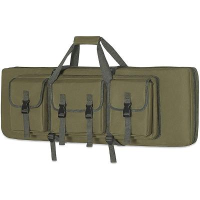 China Multifunctional Padded Soft Bag Double Rifle Gun Case All Around Shooting Range Rifle Case Rifle Tactical Backpack for sale