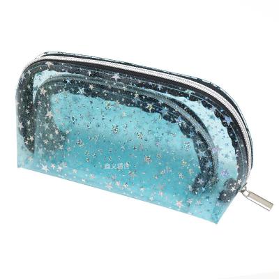 China Lady New Fashion Multicolor Zipper Large Capacity Waterproof Printing Gypsophila Cosmetic Bag for sale