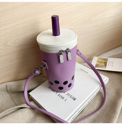 China New Fashion Cartoon Cute Women Bag Creative Personality Bottle Shoulder Bag Fashion PU Women Funny Handbag for sale