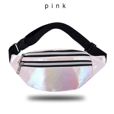 China New Water Proof Cross - Holographic Laser Waist Bag Chest Bag Sport Waterproof Pocket Bag for sale