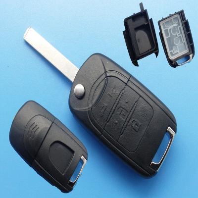 China Best Price ABS + Metal Replacement 4 Button Remote Flip Key Fob Shell For Baojun for sale