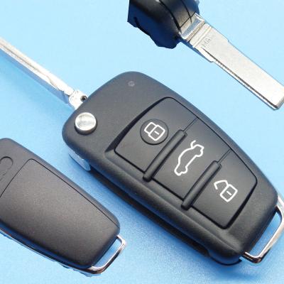 China Replace key A-udi A3TT keyless go flip remote control smart key 433Mhz ID48chip for sale